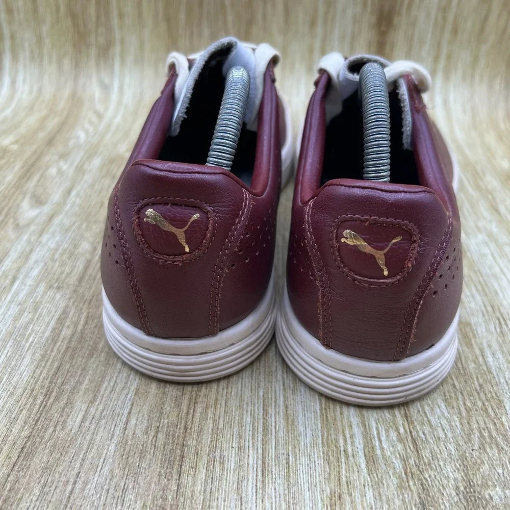 Puma Court Star NM Sneakers Men's Size 10 Burgundy Leather Low Top 357883-08